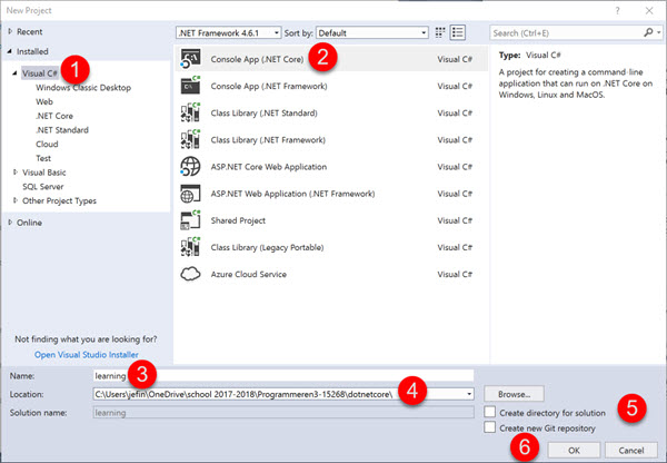 Oefening OO code schrijven - een console applicatie maken